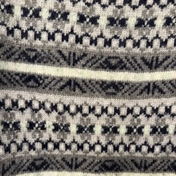 J. Crew - Fair Isle Sweater Crewneck E0325 | Medium | Gray Merino Wool Blend - Picture 3 of 5